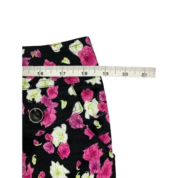 Nicole Miller Women's Short Black Floral Skirt - Picture 4 of 5